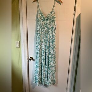 Mint/bluish floral dress